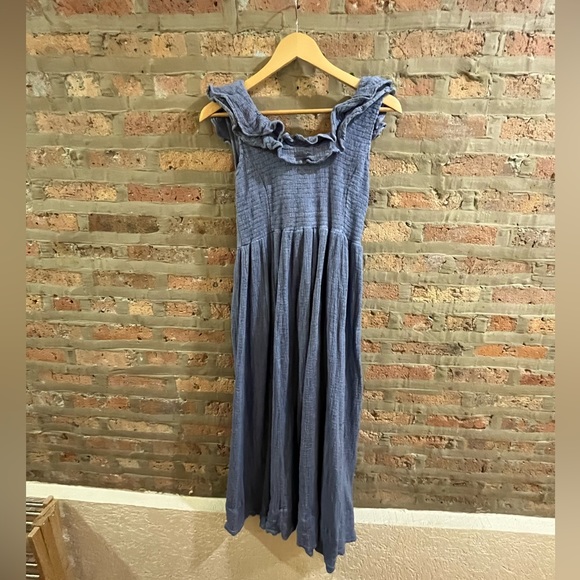 Hatch Blue Ruffle Midi Dress - Picture 10 of 14